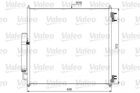 Конденсатор, кондиціонер Valeo 814053