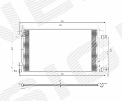 РАДИАТОР КОНДИЦИОНЕРА SIGNEDA RC94774