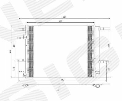 РАДІАТОР КОНДИЦИОНЕРА SIGNEDA RC4214