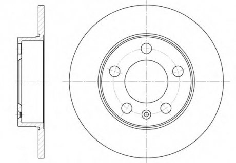 Гальмівний диск задн. A1/A2/A3/Bora/Cordoba (96-21) WOKING D654700