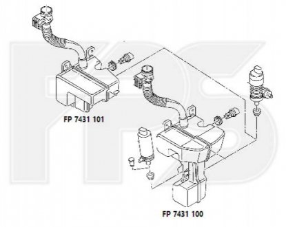 Бачок вмістом більш як 2 л FPS Forma Parts System FP7431101