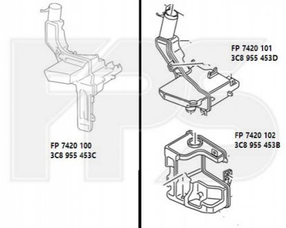 Бачок вмістом більш як 2 л FPS Forma Parts System FP7420101