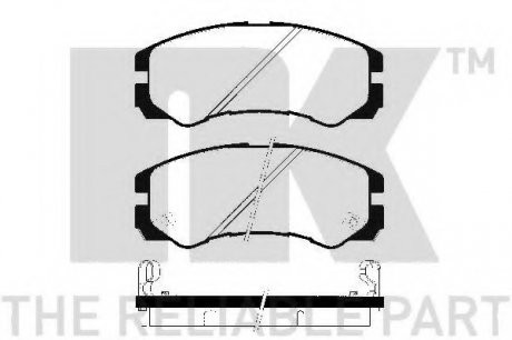 Комплект тормозных колодок, дисковый тормоз NK 223621 (фото 1)