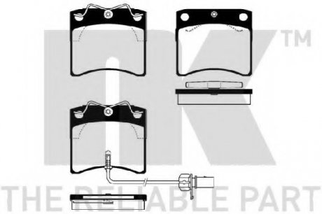 Комплект тормозных колодок, дисковый тормоз NK 224748 (фото 1)