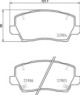 Klocki ham. PICANTO. Brembo P30114 (фото 1)