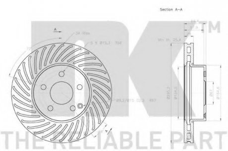 Тормозной диск NK 2033100