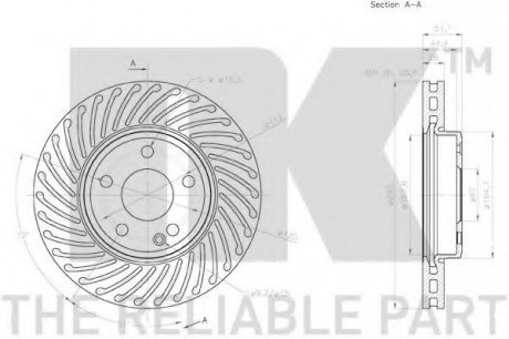 Тормозной диск NK 2033125