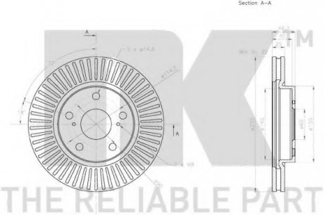 Тормозной диск NK 2045173 (фото 1)