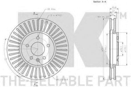 Тормозной диск NK 203675 (фото 1)