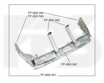 Шина бампера FPS FP 4824 942 Forma Parts System FP4824942