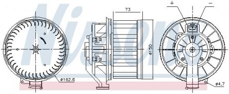 Вентилятор салона NISSENS Nissens A/S 87803