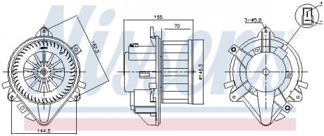 Вентилятор салону NISSENS Nissens A/S 87804