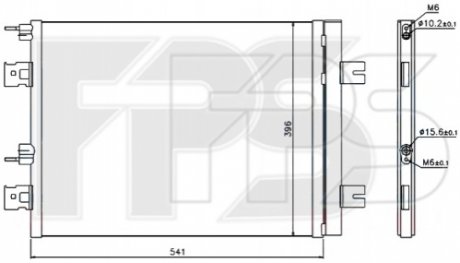 Конденсатор кондиціонера FPS FP 56 K789 Forma Parts System FP56K789