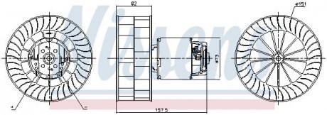 Вентилятор салону NISSENS Nissens A/S 87253