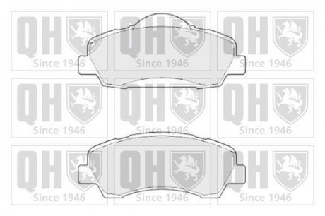 Комплект тормозных колодок, дисковый тормоз HAZELL QUINTON BP1825 (фото 1)
