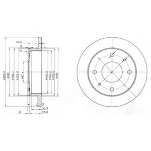 Тормозной диск Delphi BG3618