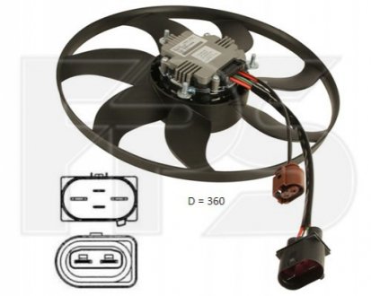 Вентилятор радіатора (в зборі) FPS FP 74 W1006 Forma Parts System FP74W1006