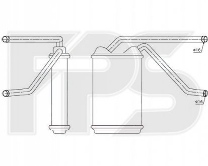 Радиатор пічки FPS FP 22 N74 Forma Parts System FP22N74