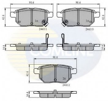 Комплект тормозных колодок, дисковый тормоз COMLINE CBP31579 (фото 1)
