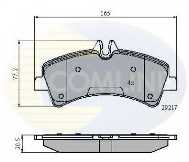 Комплект тормозных колодок, дисковый тормоз COMLINE CBP01575 (фото 1)