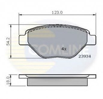 Комплект тормозных колодок, дисковый тормоз COMLINE CBP01159 (фото 1)
