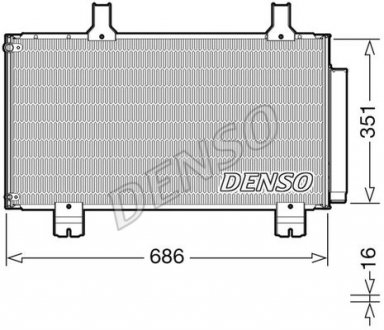 Конденсатор кондицiонера HONDA Accord VIII "08>> DENSO DCN40028 (фото 1)