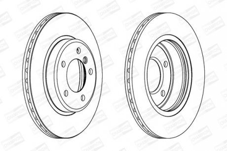 BMW Диск тормозной передн.E46 2.0/3.0 98- Champion 562090CH