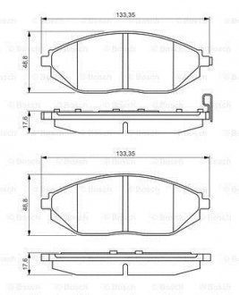 ГАЛЬМІВНІ КОЛОДКИ, ДИСКОВІ 0 986 495 349 BOSCH 0986495349