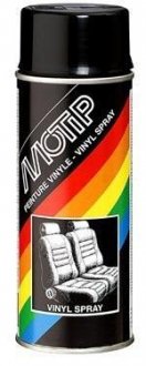 Фарба для шкіри та вінілу Leather & Vinyl Paint чорна аерозоль 400 мл MOTIP 04066