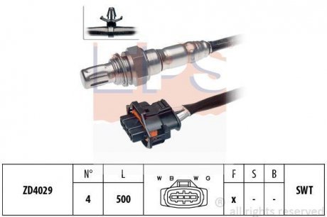 OPEL Лямбда зонд Astra H, Zafira B, Vectra C, 1,6-1,8 Facet 1998065 (фото 1)