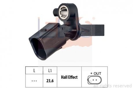 Датчик ABS зад. правый Polo 17-, AUDI A1 EPS 1.960.222 Facet 1960222