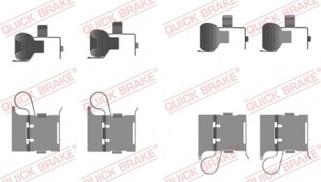 Монтажний компл.,гальм.колодки QUICK BRAKE OJD Quick Brake 1090097