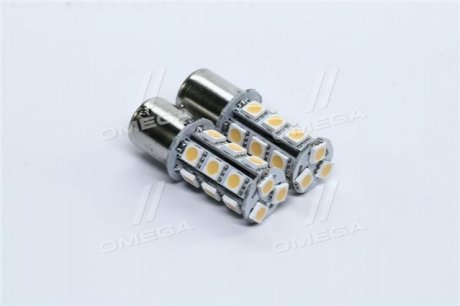 Лампа LED указателей поворотов и стоп-сигналов S25 (18SMD) BA15S 24V WHITE 2шт. Блистер <> TEMPEST TP-201S25-24V