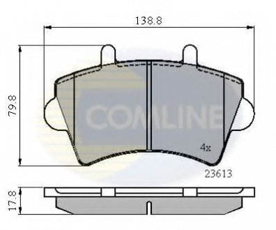 Комплект тормозных колодок, дисковый тормоз COMLINE CBP01035 (фото 1)