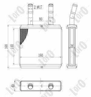 HEAT EXCHANGER, INTERIOR HEATING LORO DEPO 019-015-0004-B
