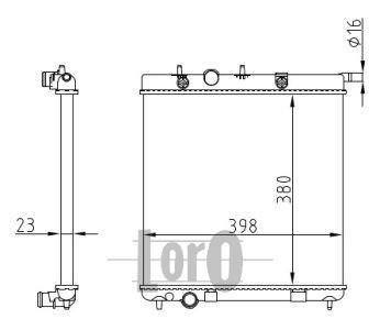 Радиатор, охлаждение двигателя LORO DEPO 009-017-0057