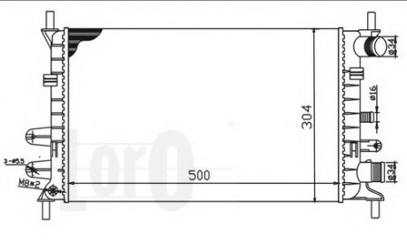 Радиатор, охлаждение двигателя LORO DEPO 017-017-0010