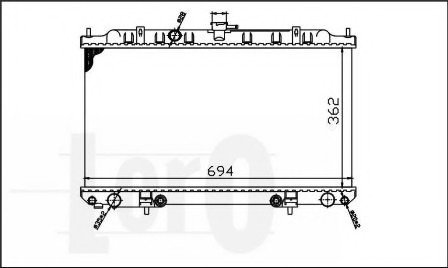 Радиатор, охлаждение двигателя LORO DEPO 035-017-0015