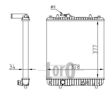 Радиатор, охлаждение двигателя LORO DEPO 037-017-0092