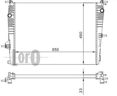 Радіатор, охлаждение двигателя LORO DEPO 042-017-0053