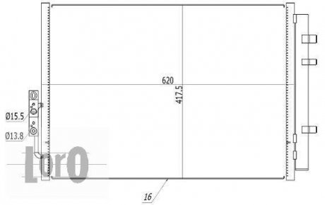 CONDENSER, AIR CONDITIONING LORO DEPO 004-016-0004