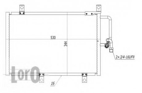 CONDENSER, AIR CONDITIONING LORO DEPO 002-016-0006
