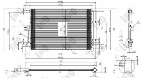 CONDENSER, AIR CONDITIONING LORO DEPO 024-016-0016