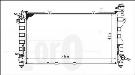 RADIATOR, ENGINE COOLING LORO DEPO 008-017-0006-B