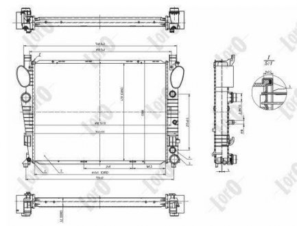RADIATOR, ENGINE COOLING LORO DEPO 054-017-0055-B