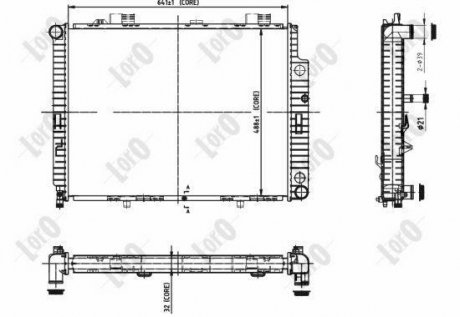 RADIATOR, ENGINE COOLING DEPO 054-017-0063-B (фото 1)