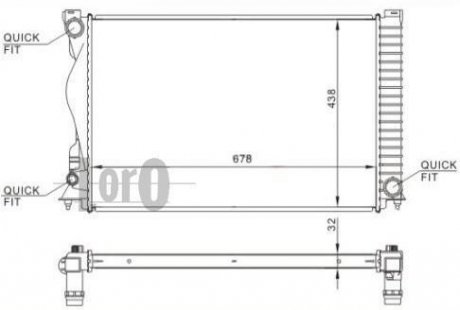 RADIATOR, ENGINE COOLING LORO DEPO 003-017-0045