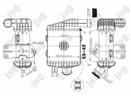 INTERCOOLER, CHARGER LORO DEPO 019-018-0002