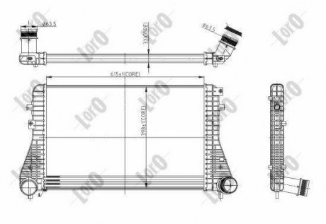 INTERCOOLER, CHARGER LORO DEPO 053-018-0013