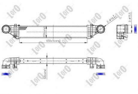 INTERCOOLER, CHARGER LORO DEPO 054-018-0011